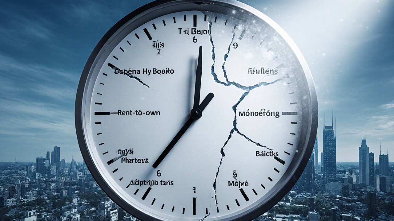 Rozbité hodiny s rizikovými finančními modely, ukazují čas před změnami v roce 2026.