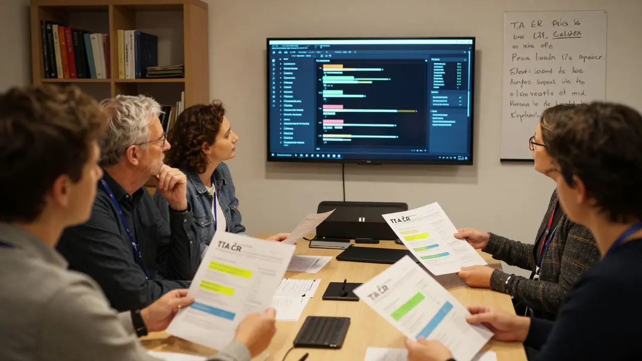 Hodnotitelé v TA ČR analyzují designová portfolio s podporou AI a lidským rozhodováním.