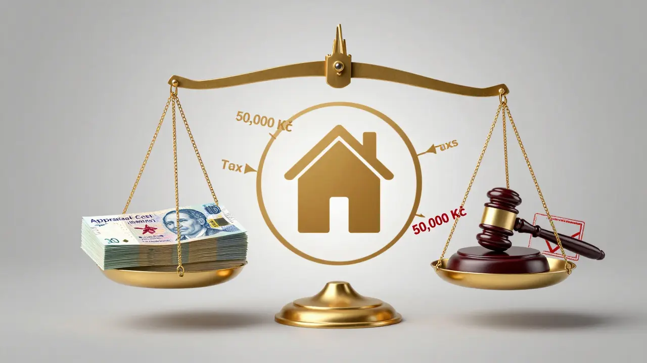 Váha ukazující náklady na znalecký posudek proti úspěchům v daních a soudních věcech.