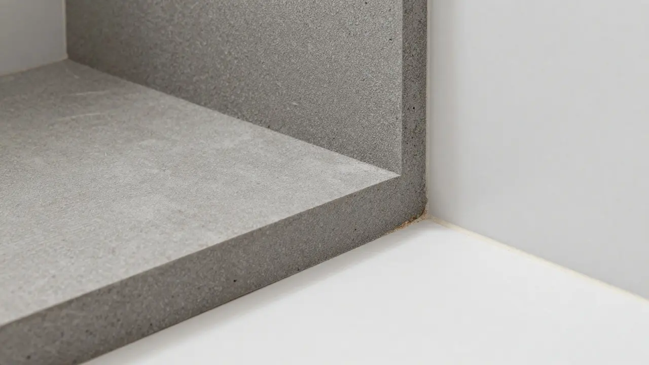 Detail instalace zvukové izolace pod podlahou v koupelně během rekonstrukce.