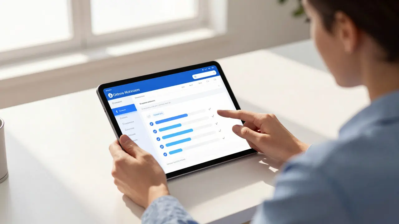 Člověk používá tablet k porovnávání hypoték online