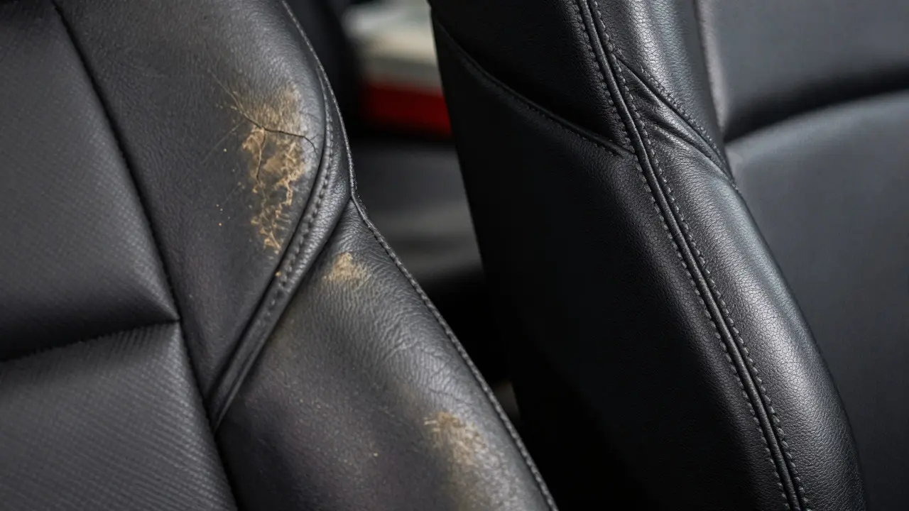 Srovnání poškozeného a nově obnoveného potahu autosedačky