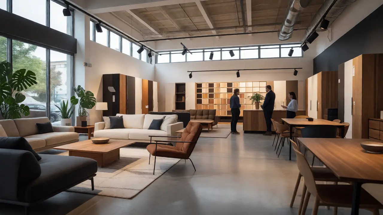 Moderní showroom s certifikovaným nábytkem